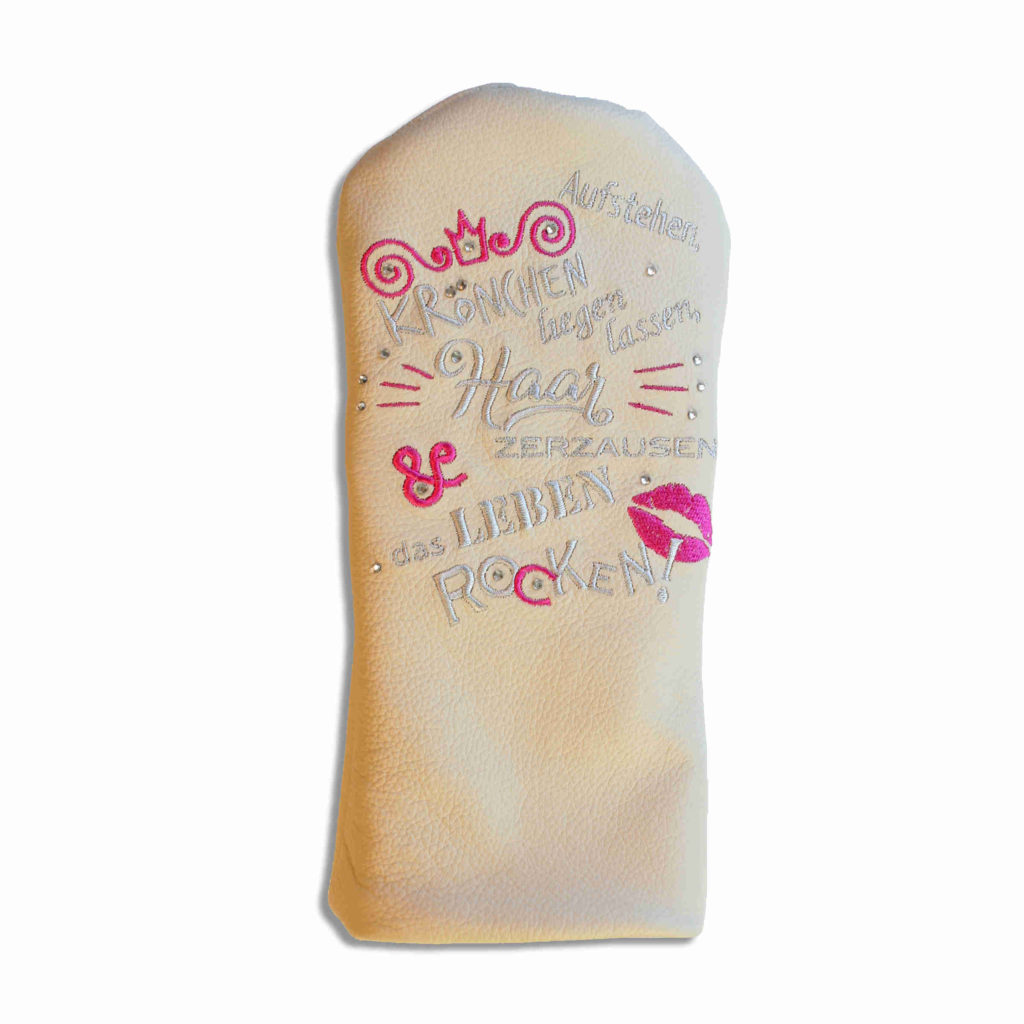 headcover_driver_leben_rocken_weiss_titel Headcover Driver Leben rocken weiss Titelbild