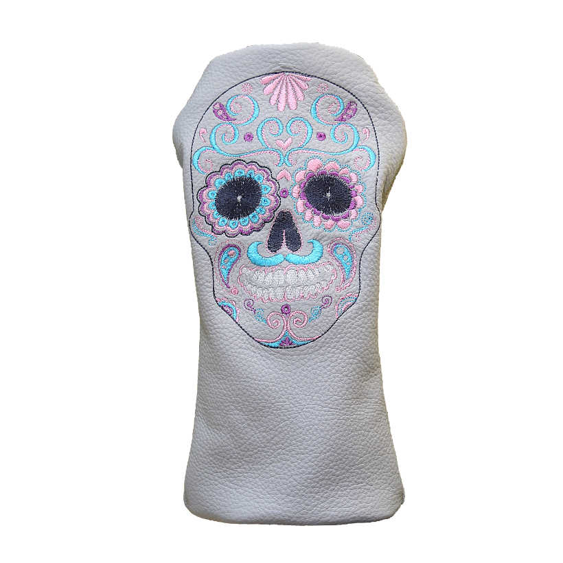 headcover_driver_scull_grau_titel Headcover Driver Helles Köpfchen
