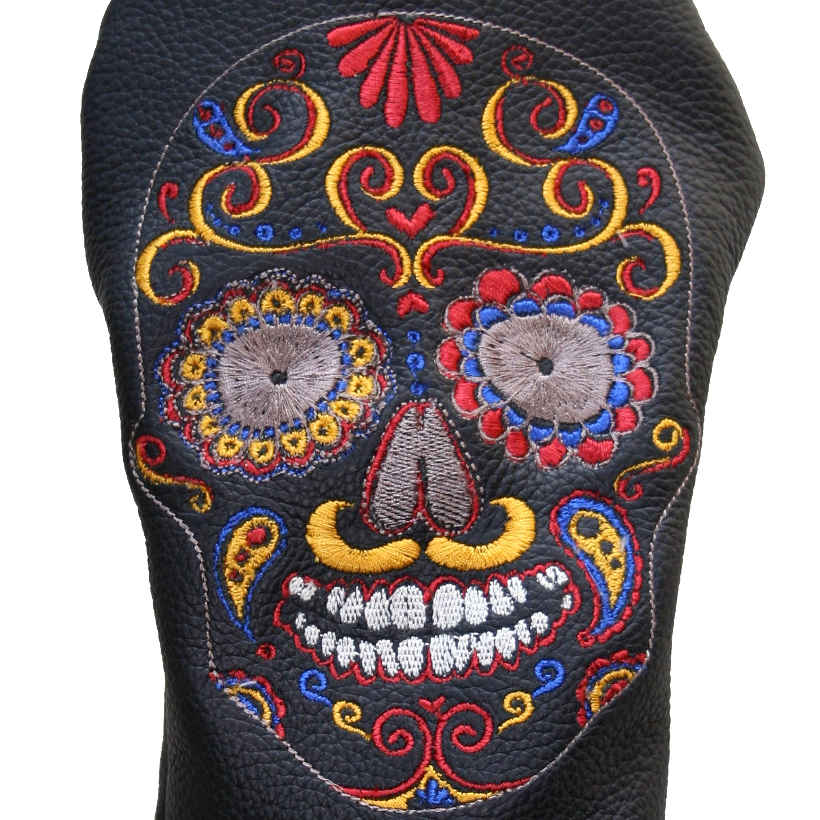headcover_driver_scull_schwarz_face Headcover Driver Skull Schwarz Motiv